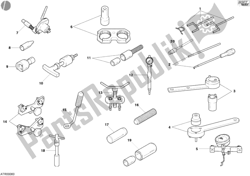 Alle onderdelen voor de 01a - Werkplaatsgereedschap, Motor van de Ducati Superbike 749 S USA 2006